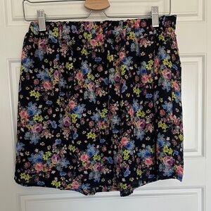 Socialite Floral Midi Skirt - Black, Pink, Blue, Yellow